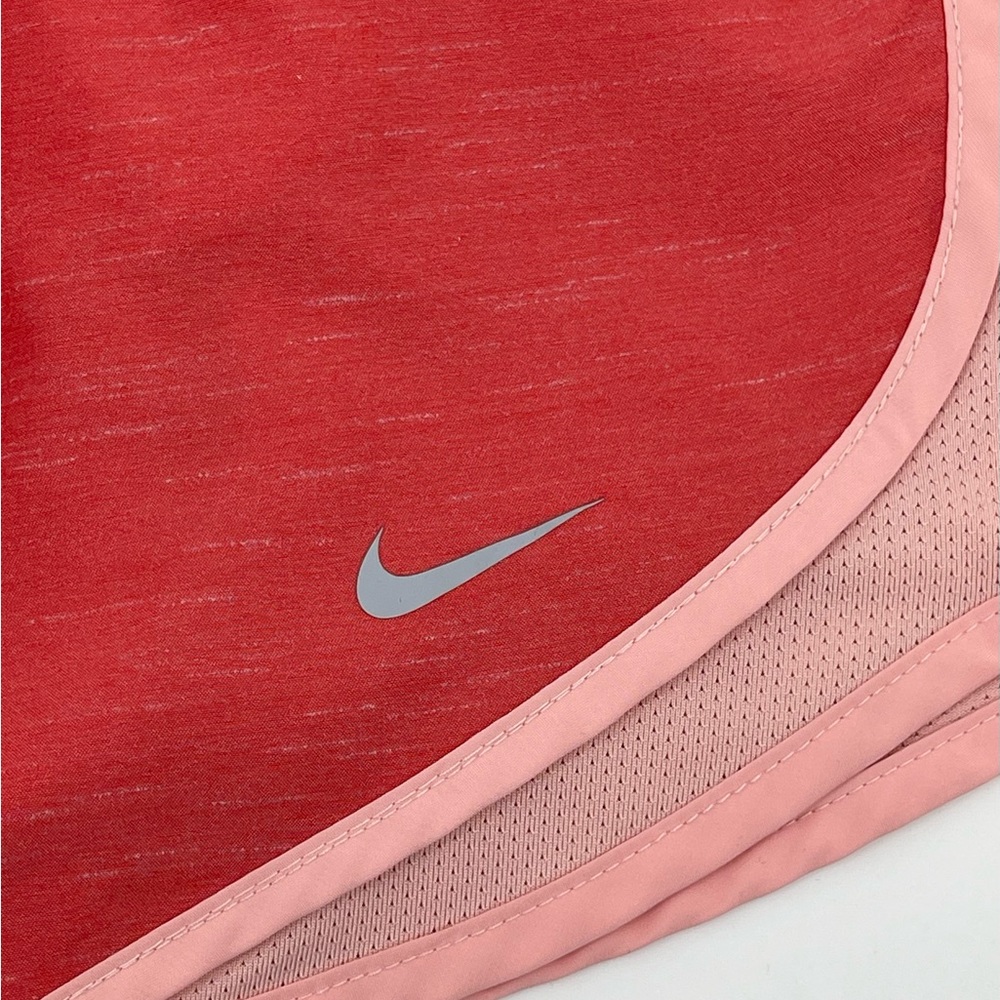 Nike Womens Dri-Fit “Tempo” Lined Draw String Running Shorts in Pink & Peach Med - Picture 2 of 7